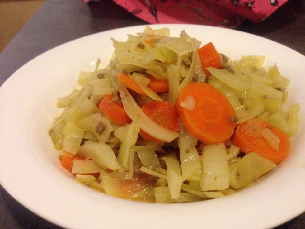 We usually eat it from a bowl with a spoon, to get all the juices \ud83d\ude0b