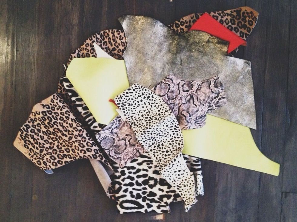 We went ham on the fabric swatches laying around the Steve Madden factory.