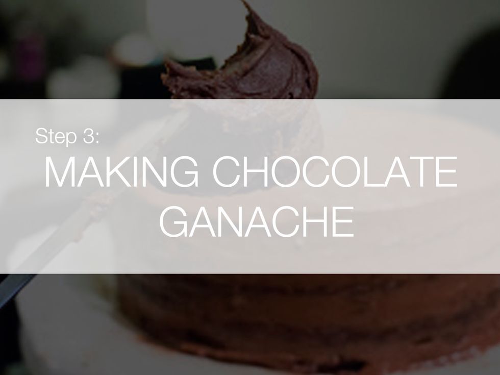 We will be using chocolate ganache as icing.