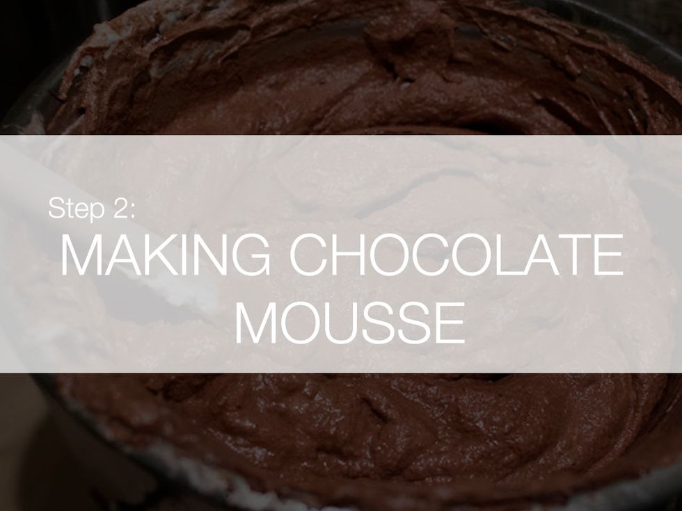 We will be using chocolate mousse as filling.