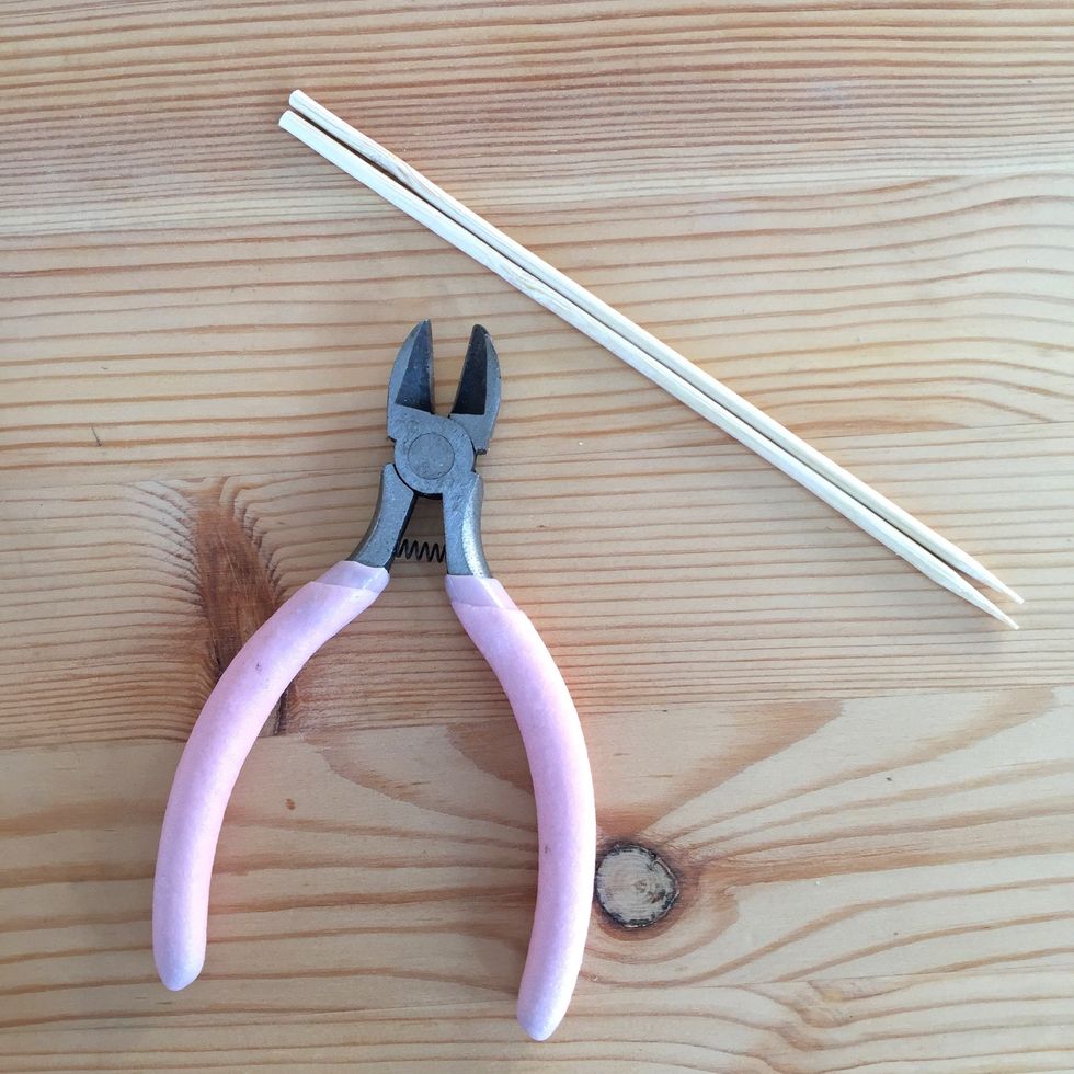 We will need some wooden or bamboo skewers.