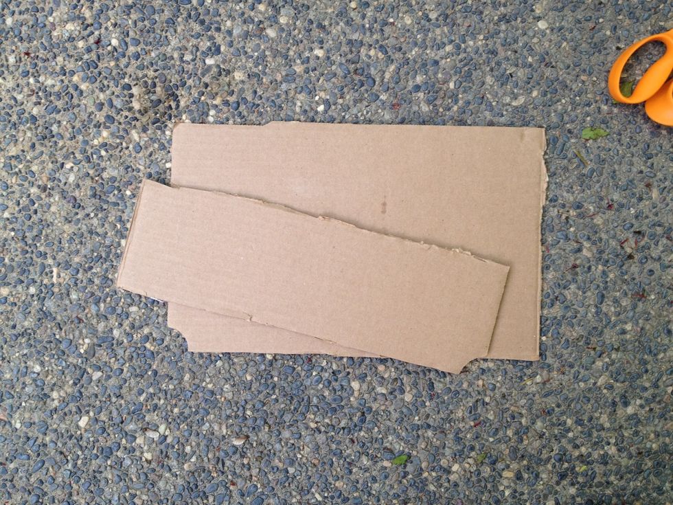 We will now use the scrap cardboard.