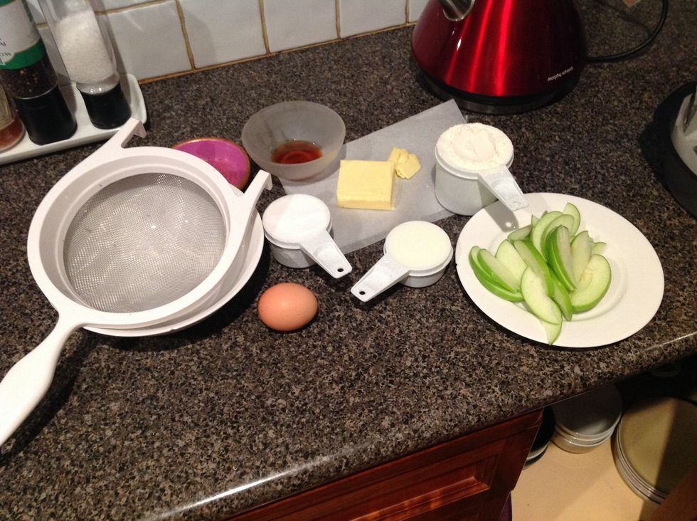 Weigh, Measure and Cut all the ingredients.