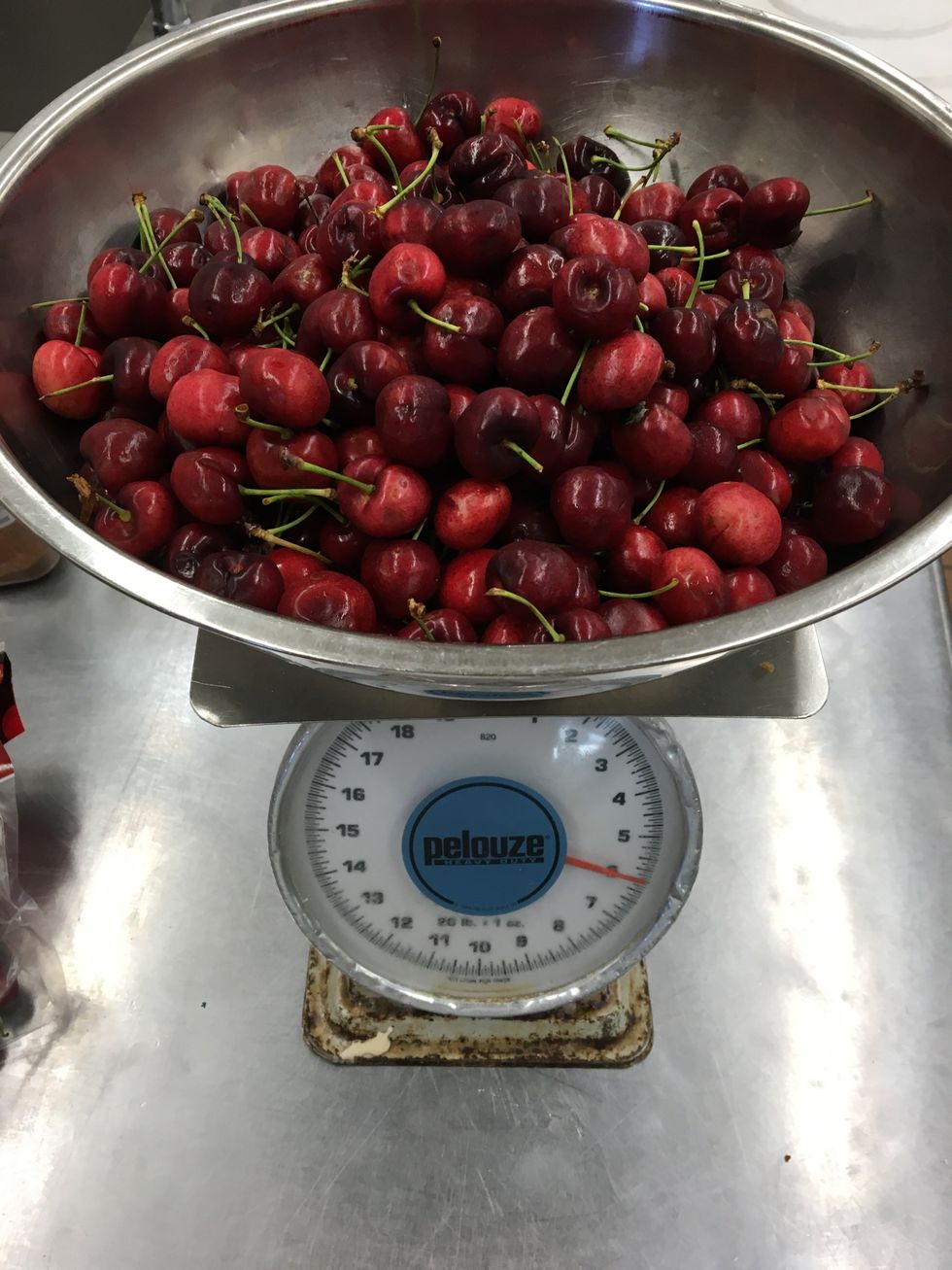 Weigh the cherries