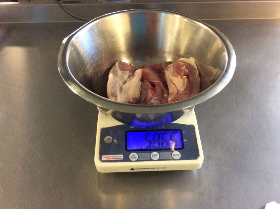 Weigh the ingredients