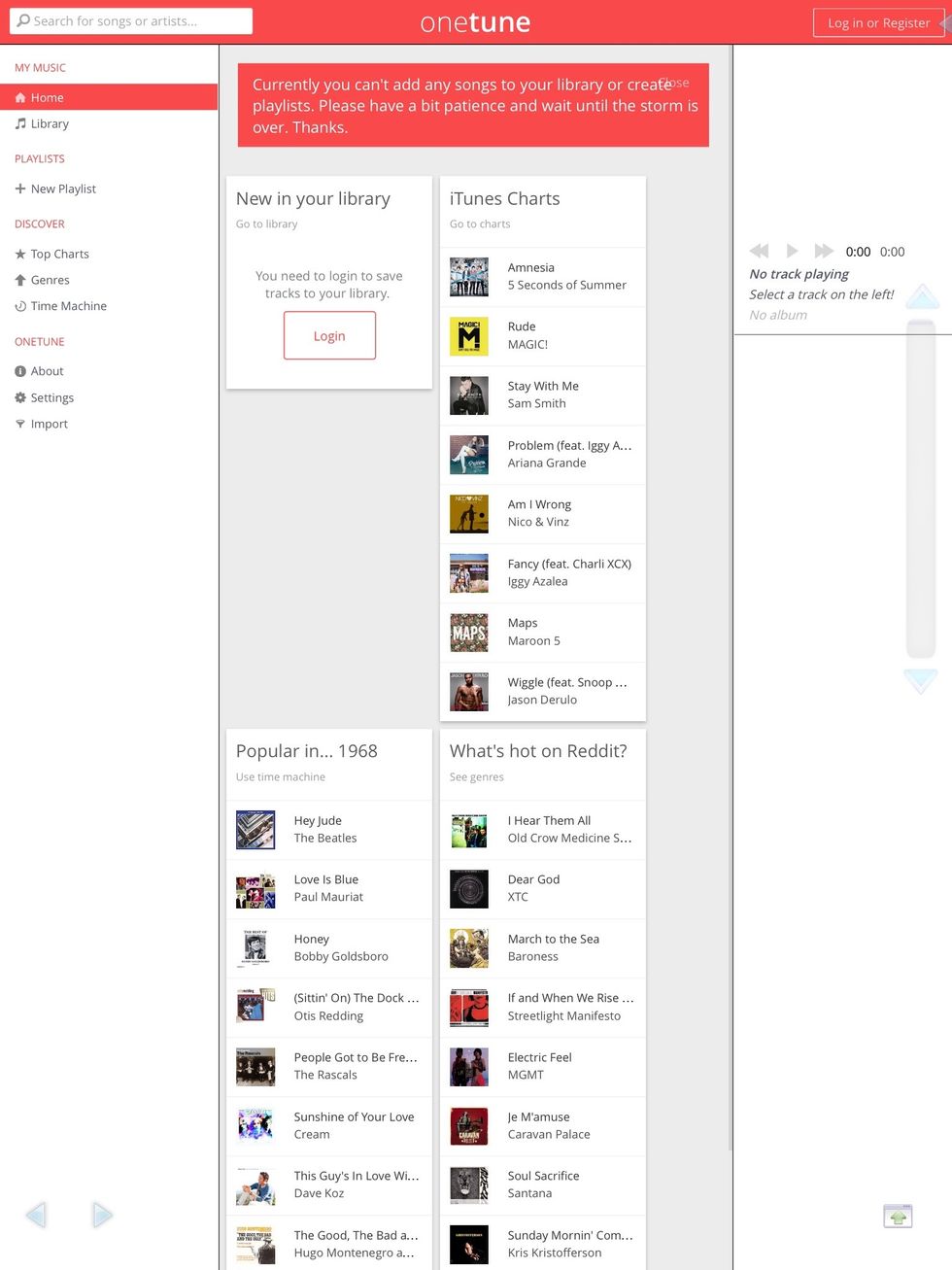 Welcome to One Tune the site where you can get as much music you want for free!