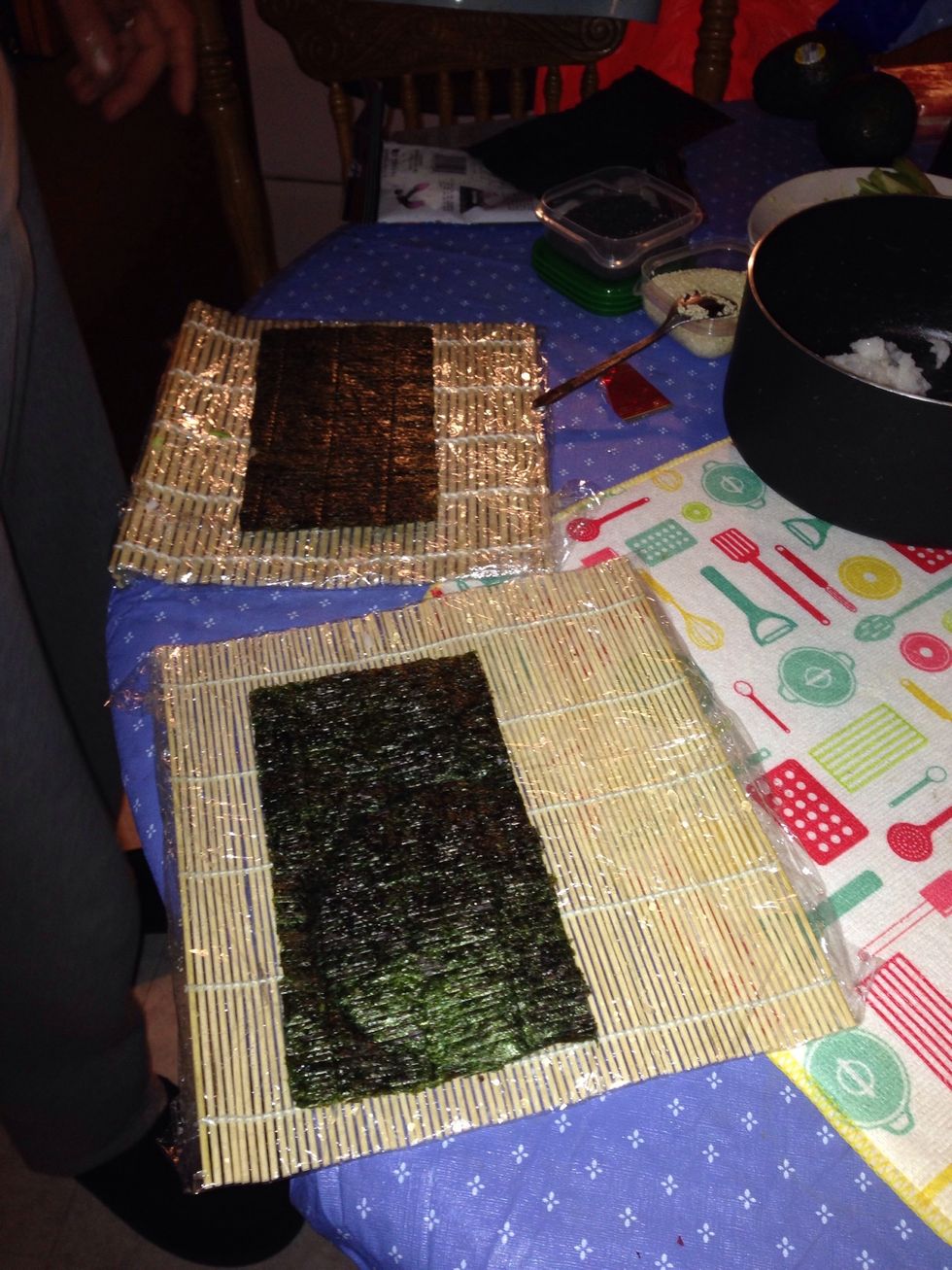 Well we are going to gather all the ingredients, cook the rice, cut the vegetables you are ready to roll then.