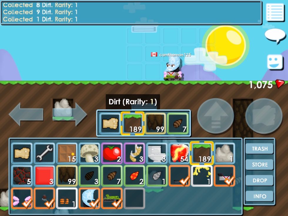 Wence u get 200 of dirt or cave background recycle it and get 10 gems for every 200