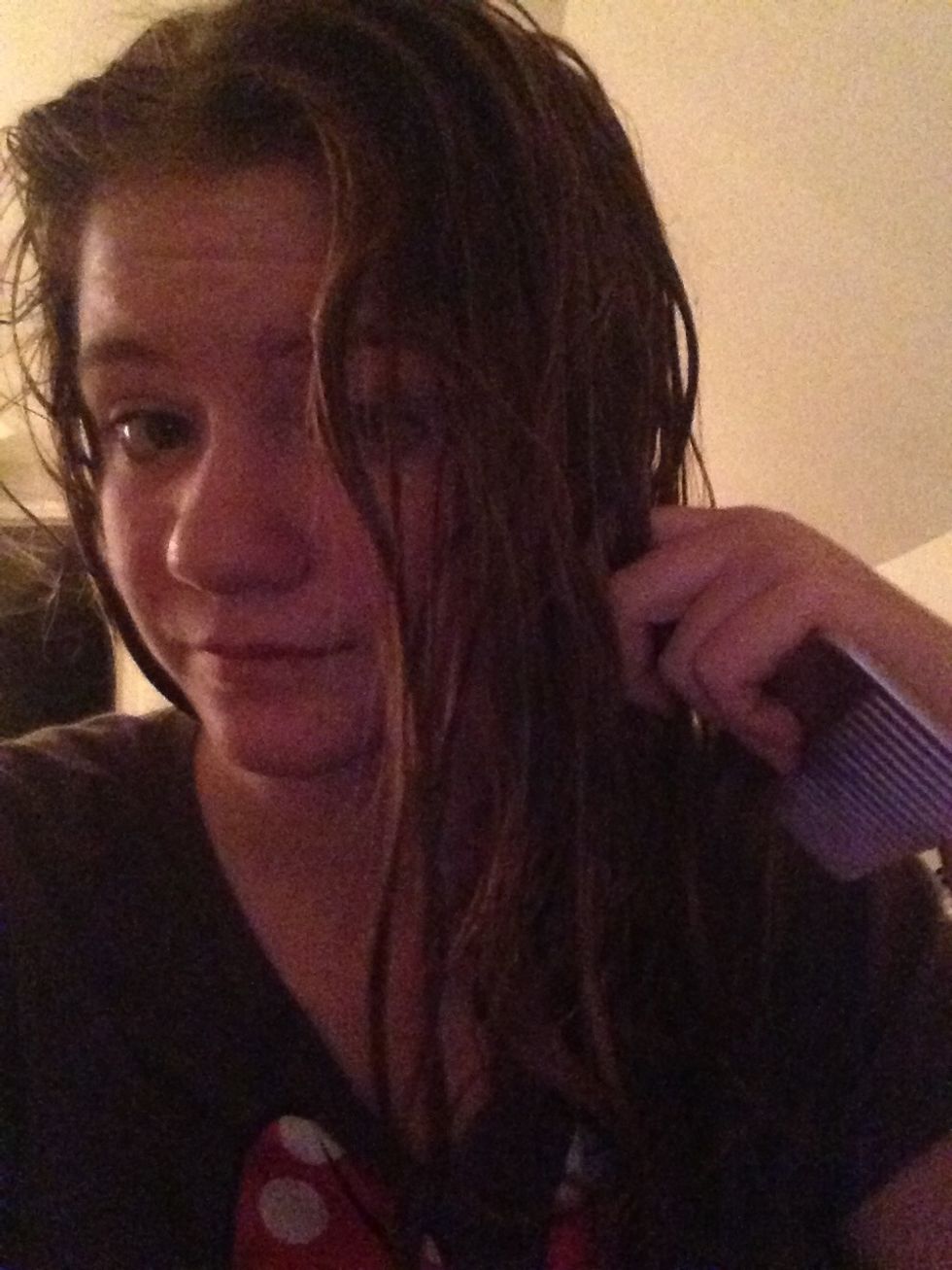 Wet your hair! Make sure its clean and soaked