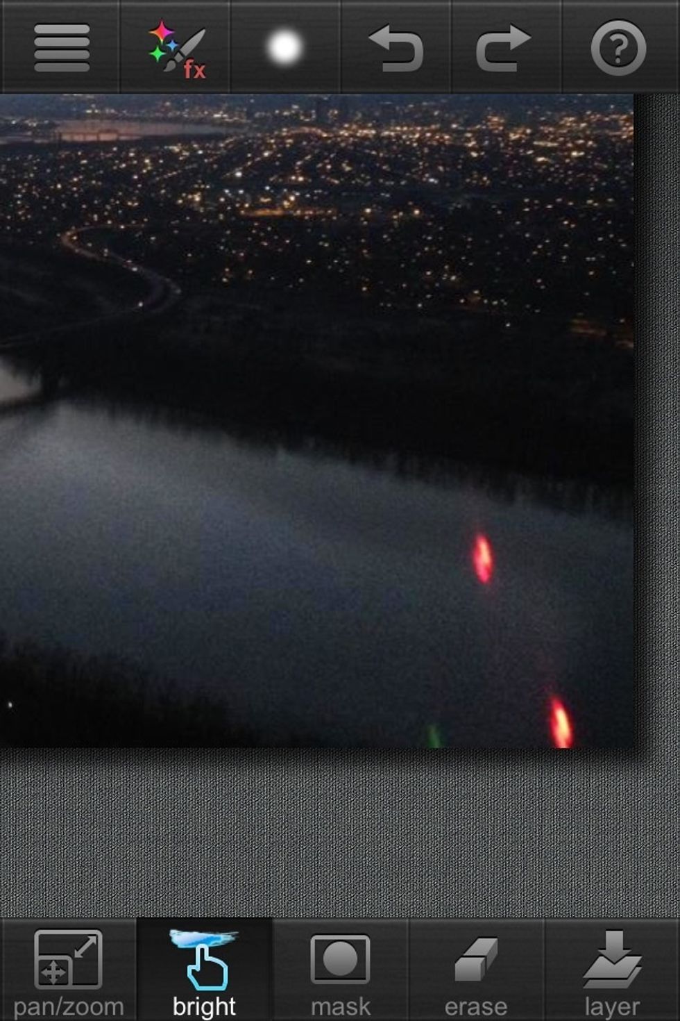 What I did was highlight the river and the sky.