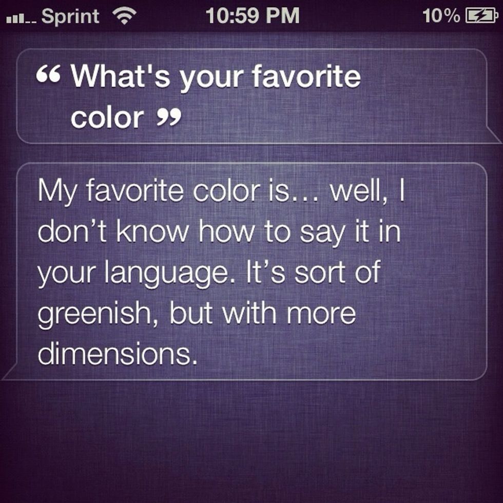 "What's your favorite color?"