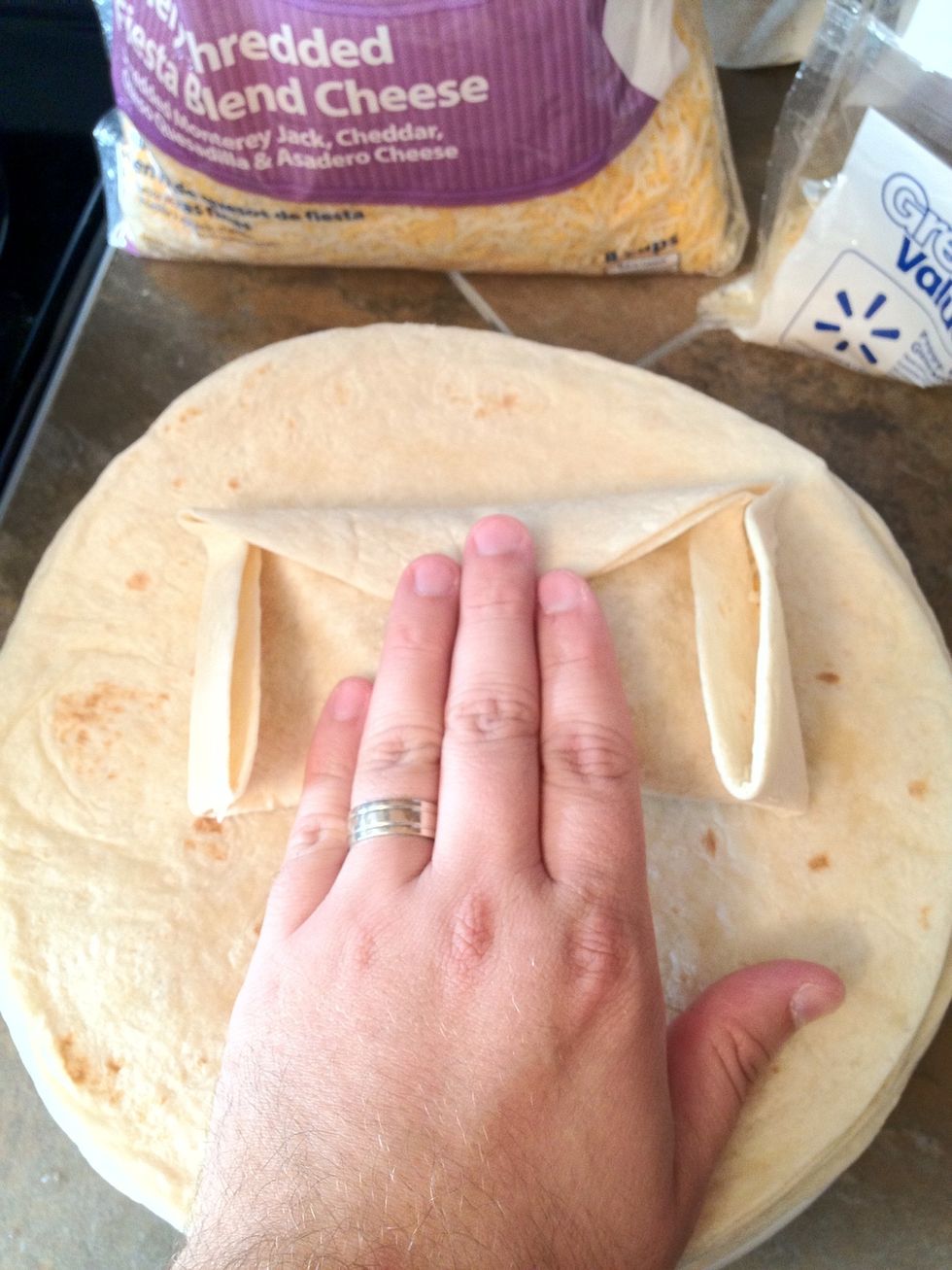 What the bottom looks like after the roll away.