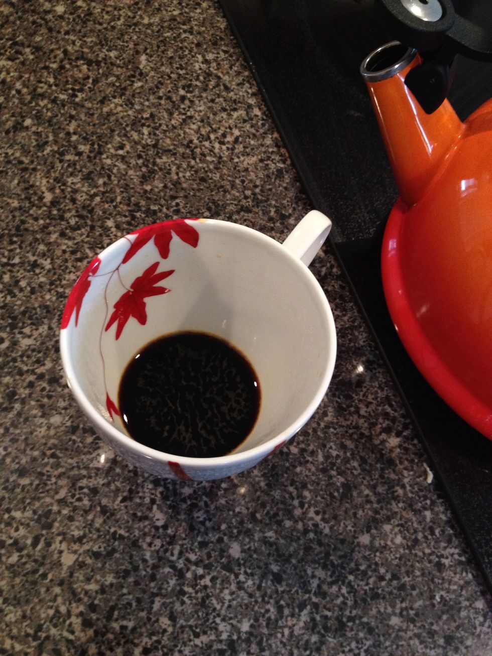 What you have in the cup at this point is basically a 2 ounce espresso. You can drink it at this point but most people enjoy a little more volume. Now let's make this into an Americano coffee.