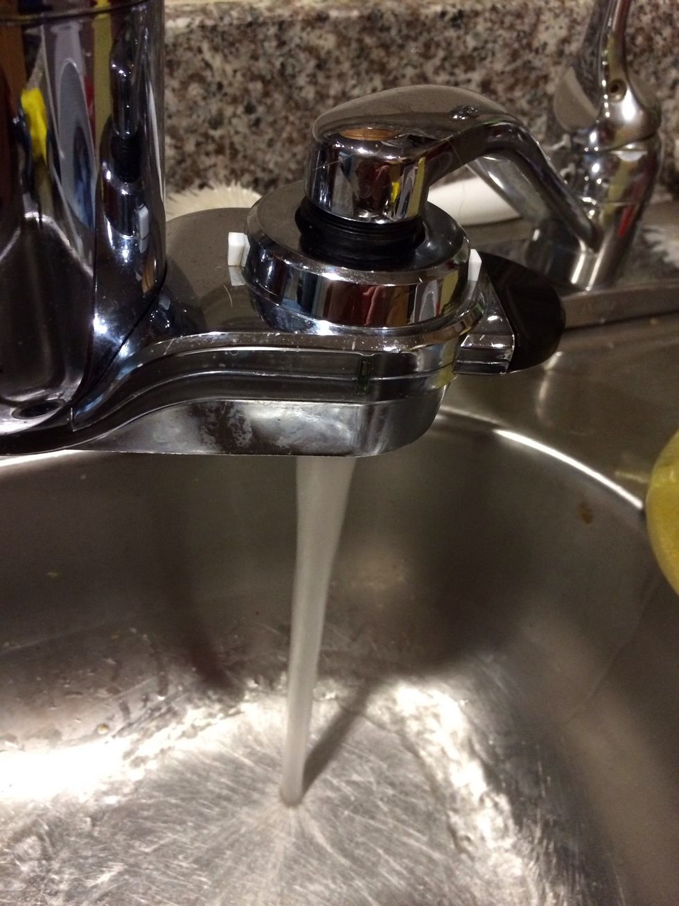 When adding water the foam will shot out like a fountain. Try to gauge the 3part water by weight as you will not be able to see how much water there is until the foam settles.