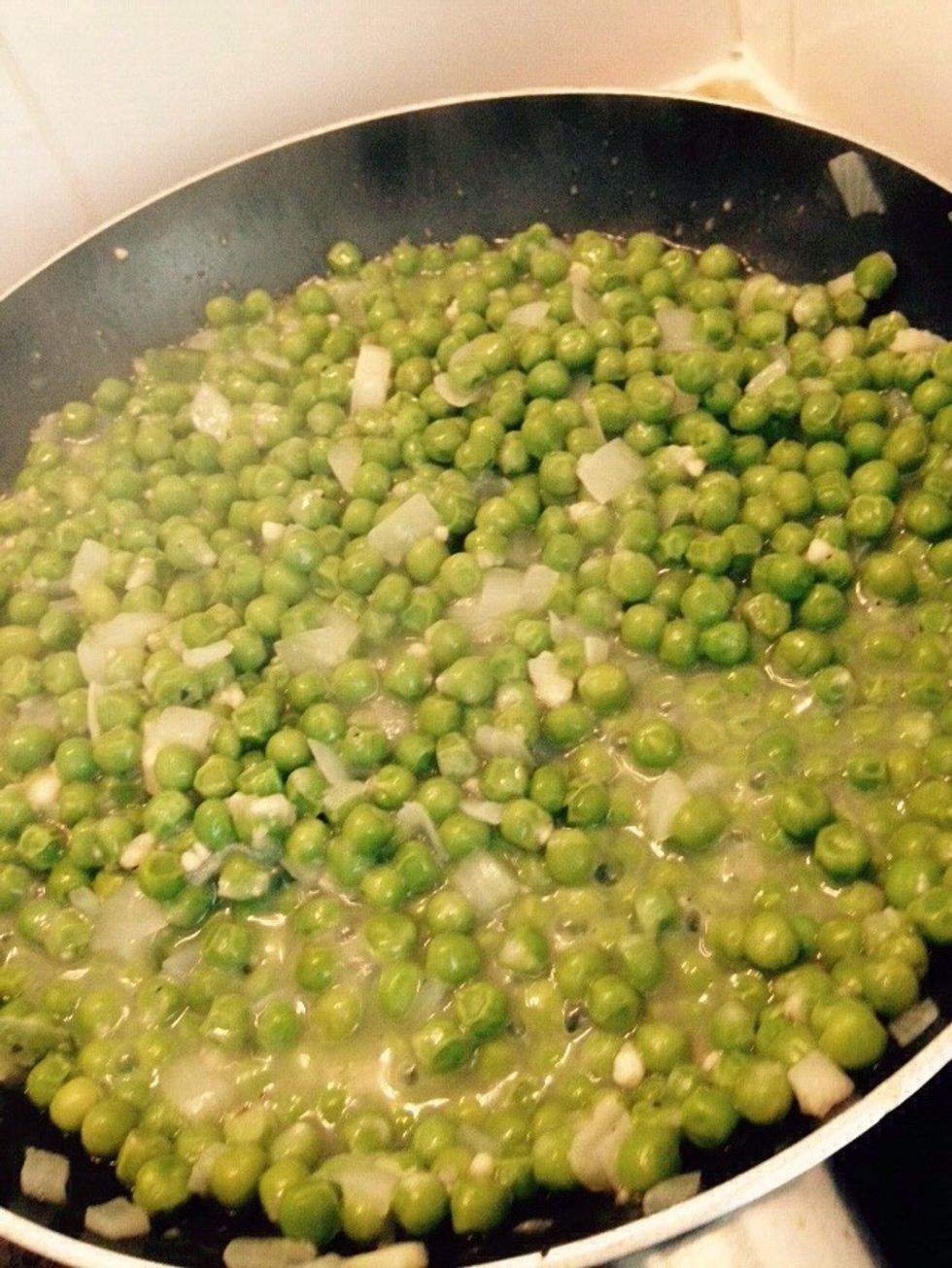 When almost cooked add 2 tablespoons of flour to make it creamier