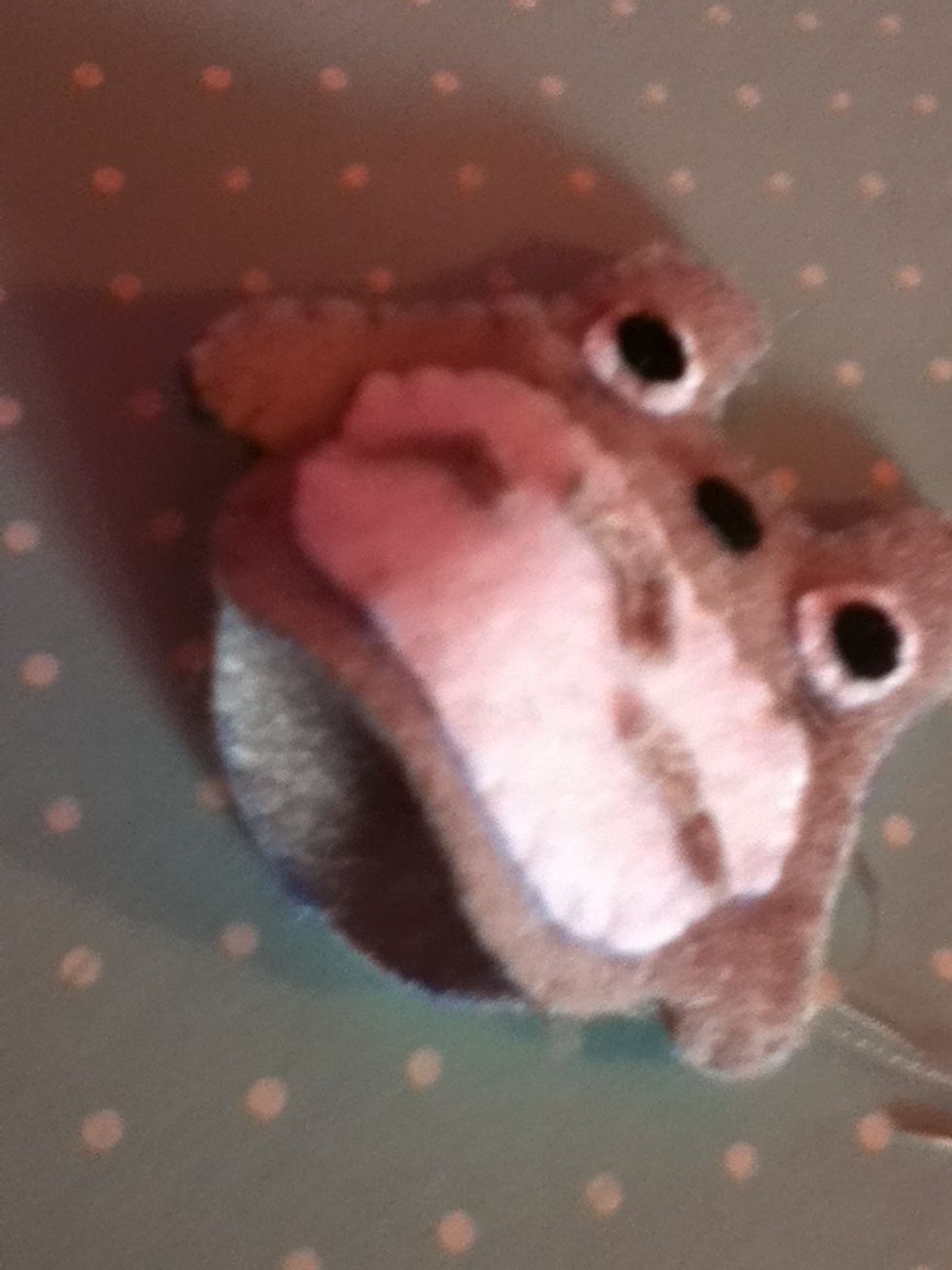 When almost finished add some stuffing :) make sure you get stuffing into the ears and arms
