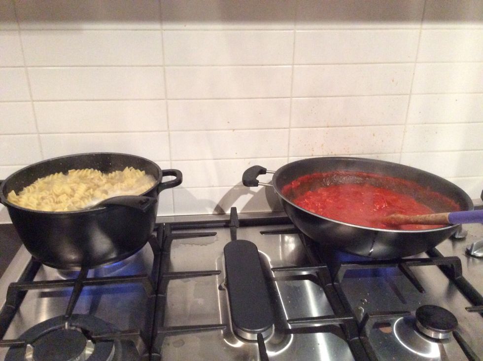 When appropriate turn off the stoves and serve.