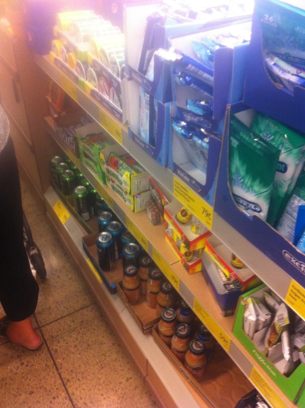 When checking out avoid all the candy bars and drinks at the check out. These are a easy way for grocery stores to steal that last five dollars out of your wallet.