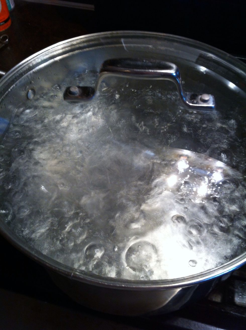 When comes to full rolling boil, uncover.