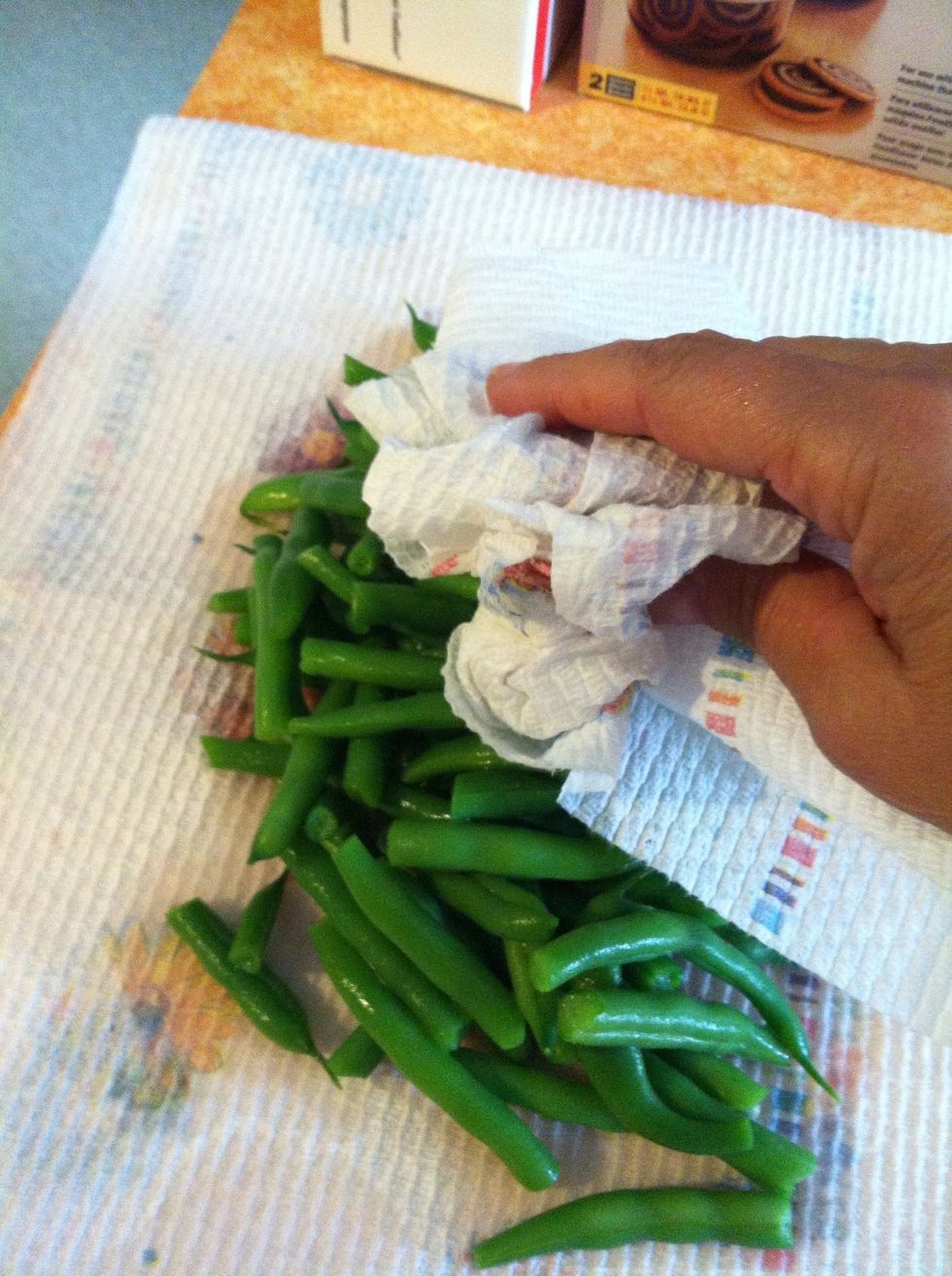 When cool, remove from water and pat dry.