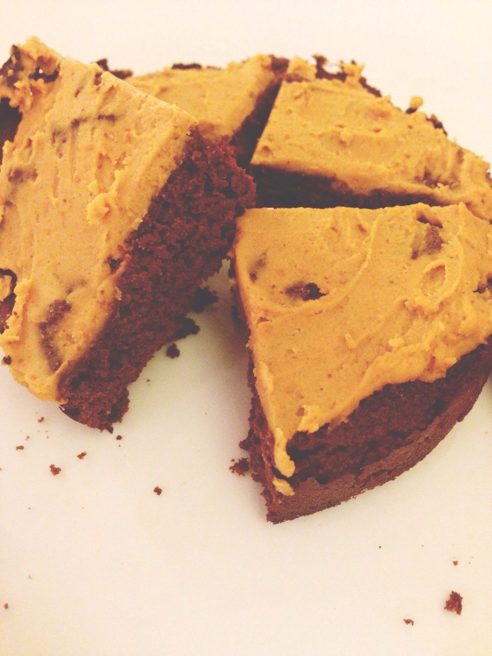 When cooled down: smear the pb2 mix on the brownies. Enjoy\ud83d\ude0b