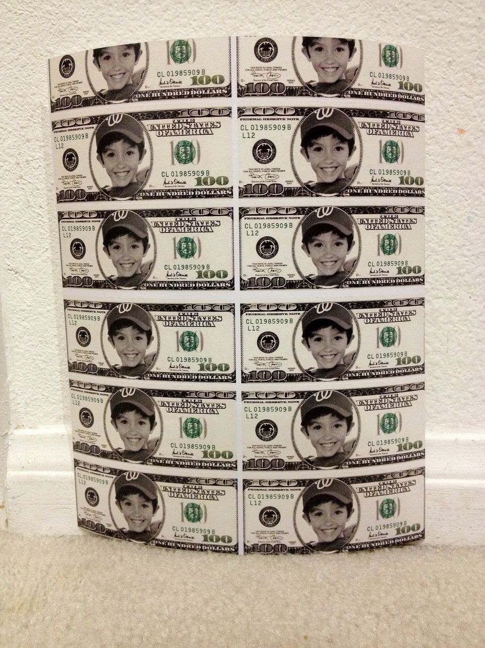 When cropping to print, move the image so you have the full dollars showing at the bottom. The bills at the top will not be full (top will be cut off). You will get ten full bills per page.