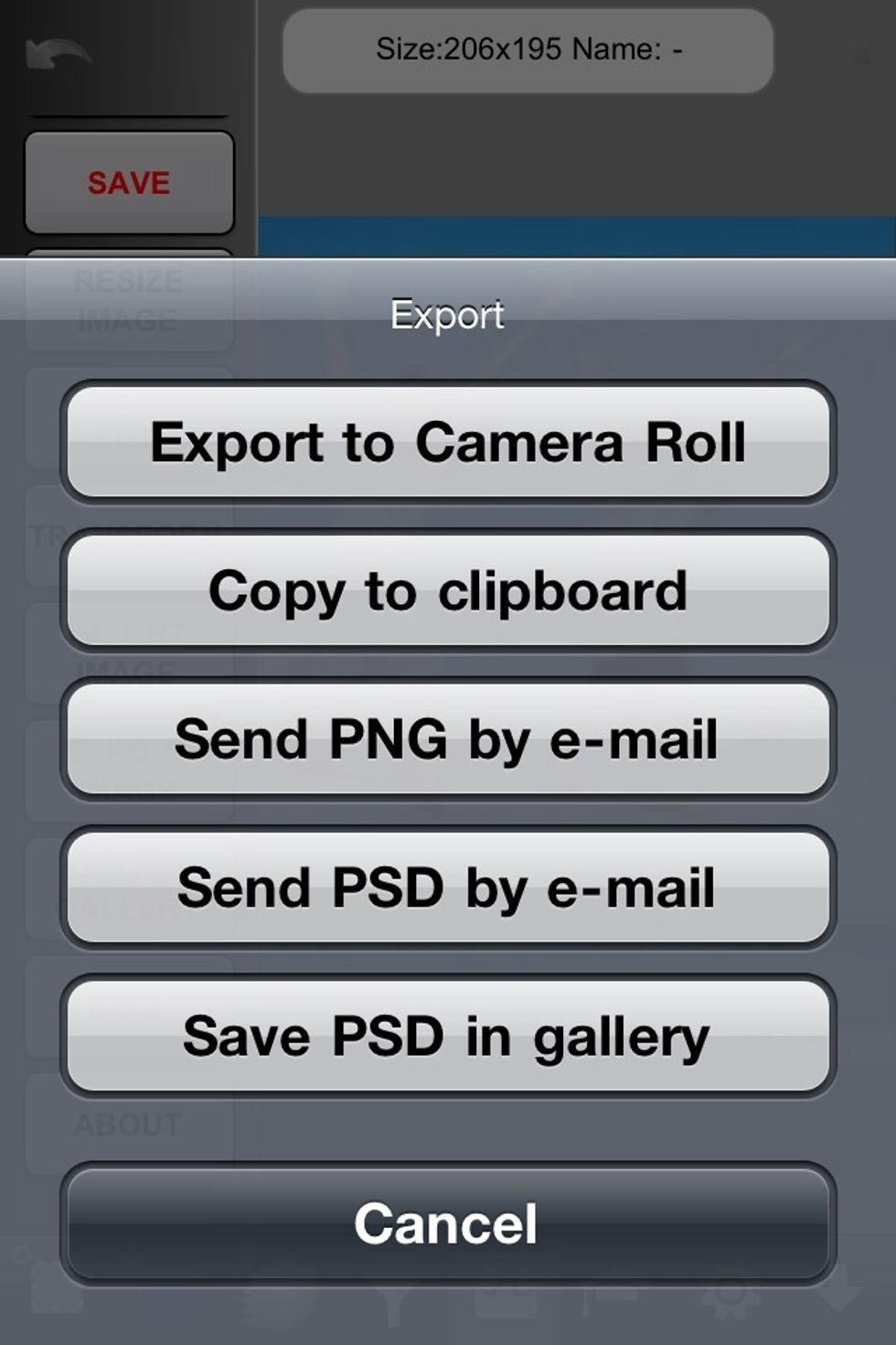 When done save or send the image.