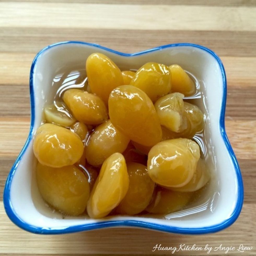 When done, set aside to be added into the sweet dessert later and we're ready to make the sweet glutinous rice balls.