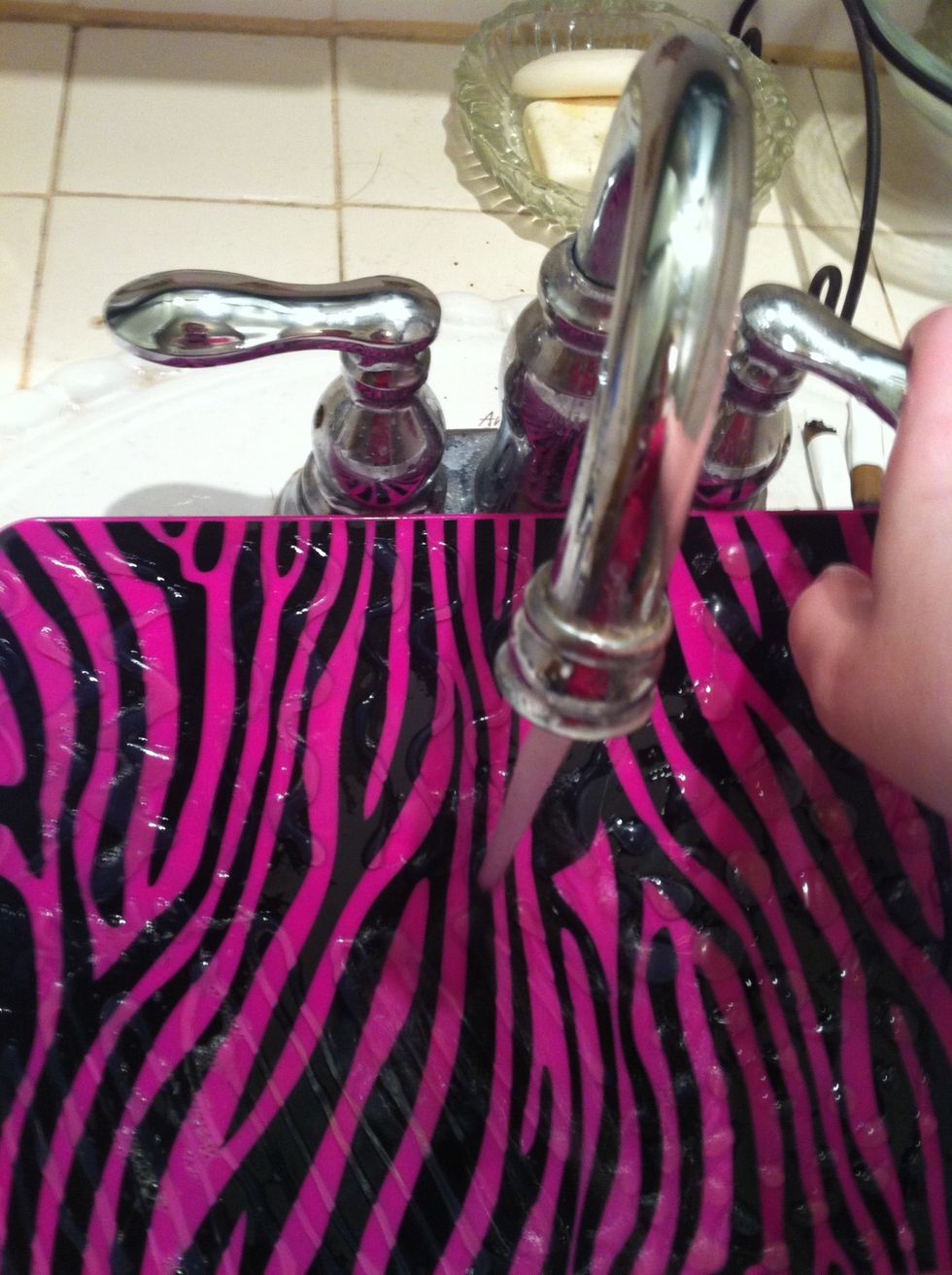 When done swirling brushes with the cleaner, wash all the product off your board. .