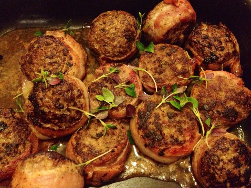 When done, take out from the oven and sprinkle some fresh thyme on top before serving.