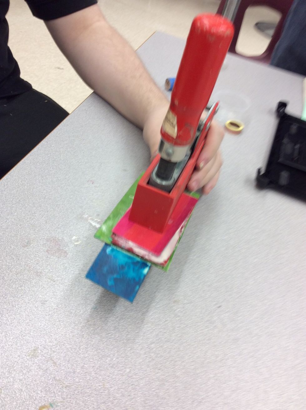 When everything is complete place into a clamp