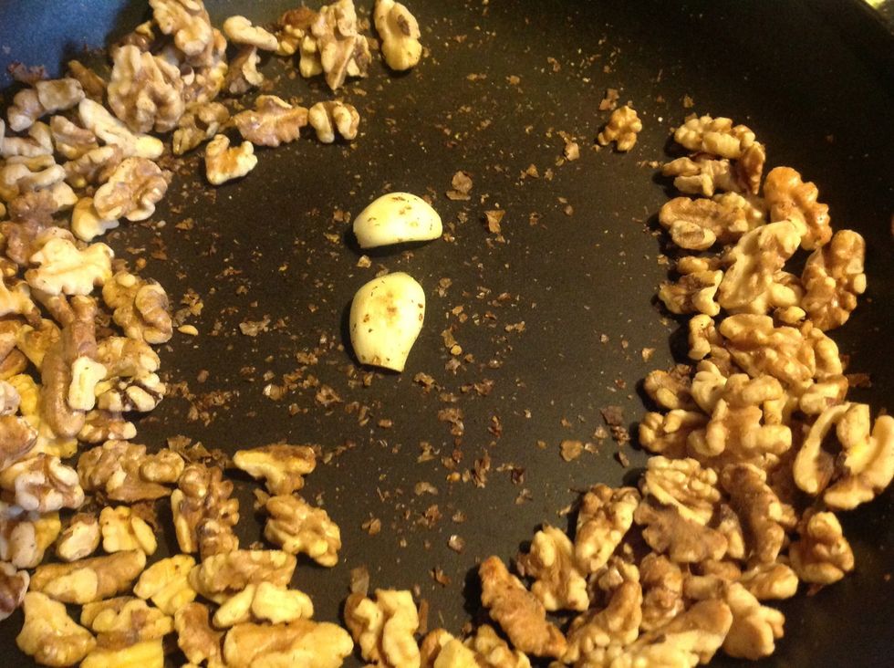 When everything is well toasted, turn off stove, and set pan aside to cool.