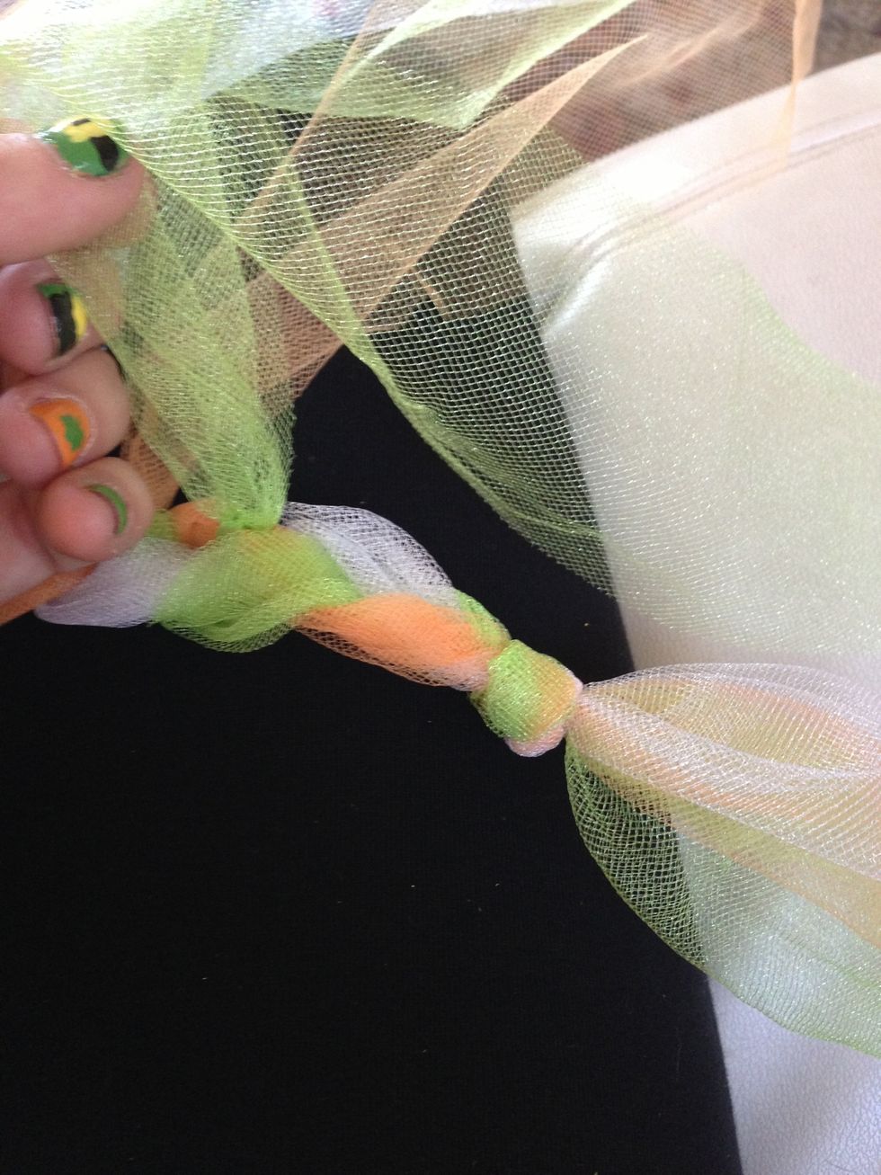 When finished leave one loop. I ended up with extra strips but if you notice you're running out I would suggest saving one as a ruler so you can cut more.