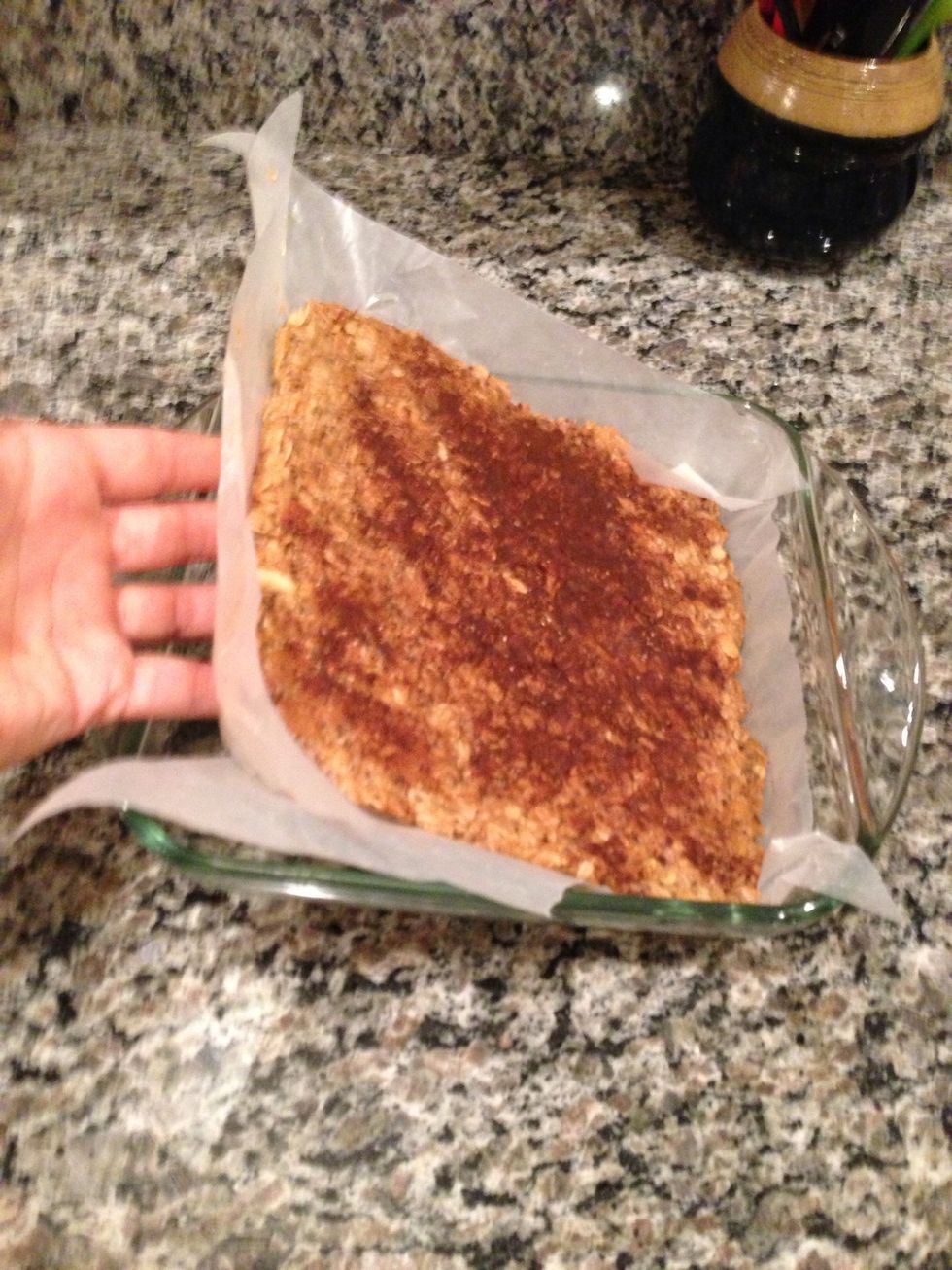 When firm, pull out the giant bar by grabbing the wax paper.