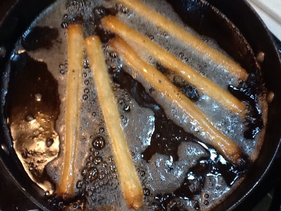 When golden brown on all sides, the Lumpia is done.