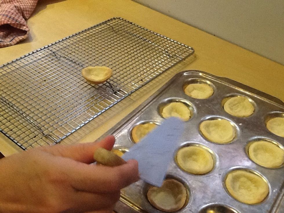 When golden brown, transfer pastries to a wire rack.