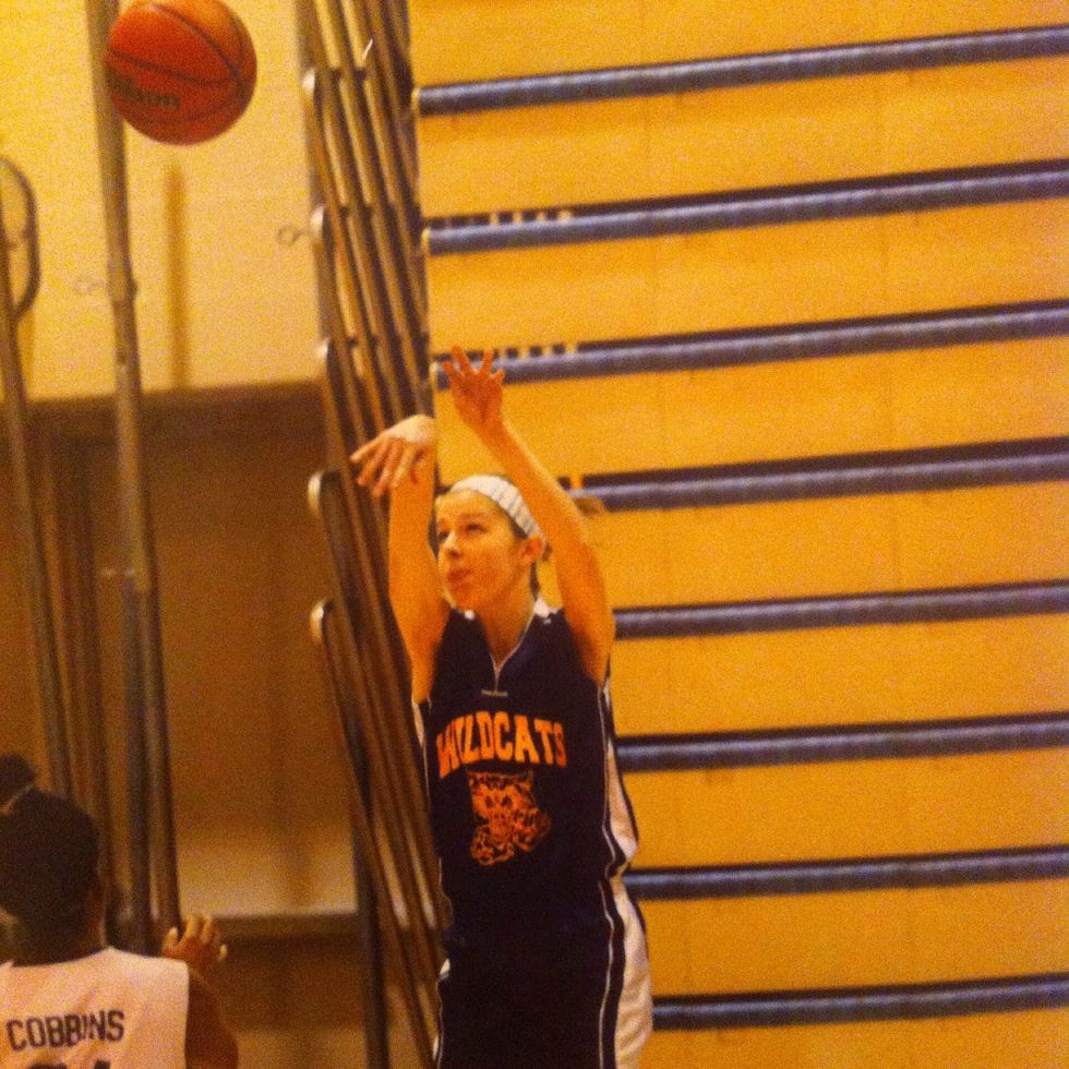 When I challenge myself and practice hard to have fun in playing basketball, I succeed. I push myself through my obstacles- like a basketball being shot... gliding towards the basket for success.