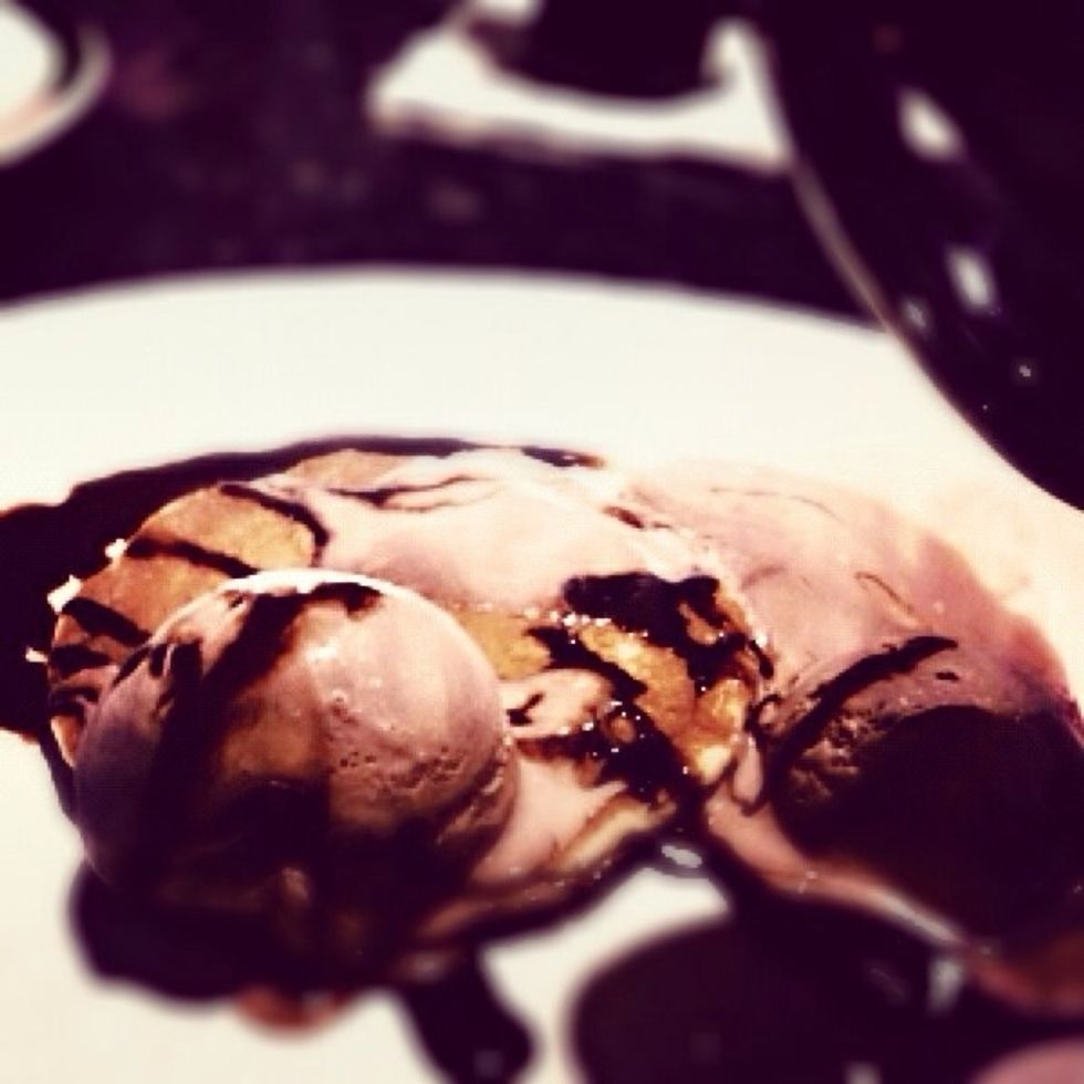 When I finished playing around with a couple of effects. I saved it into Photo Library.  After that, I imported it into Instagram.