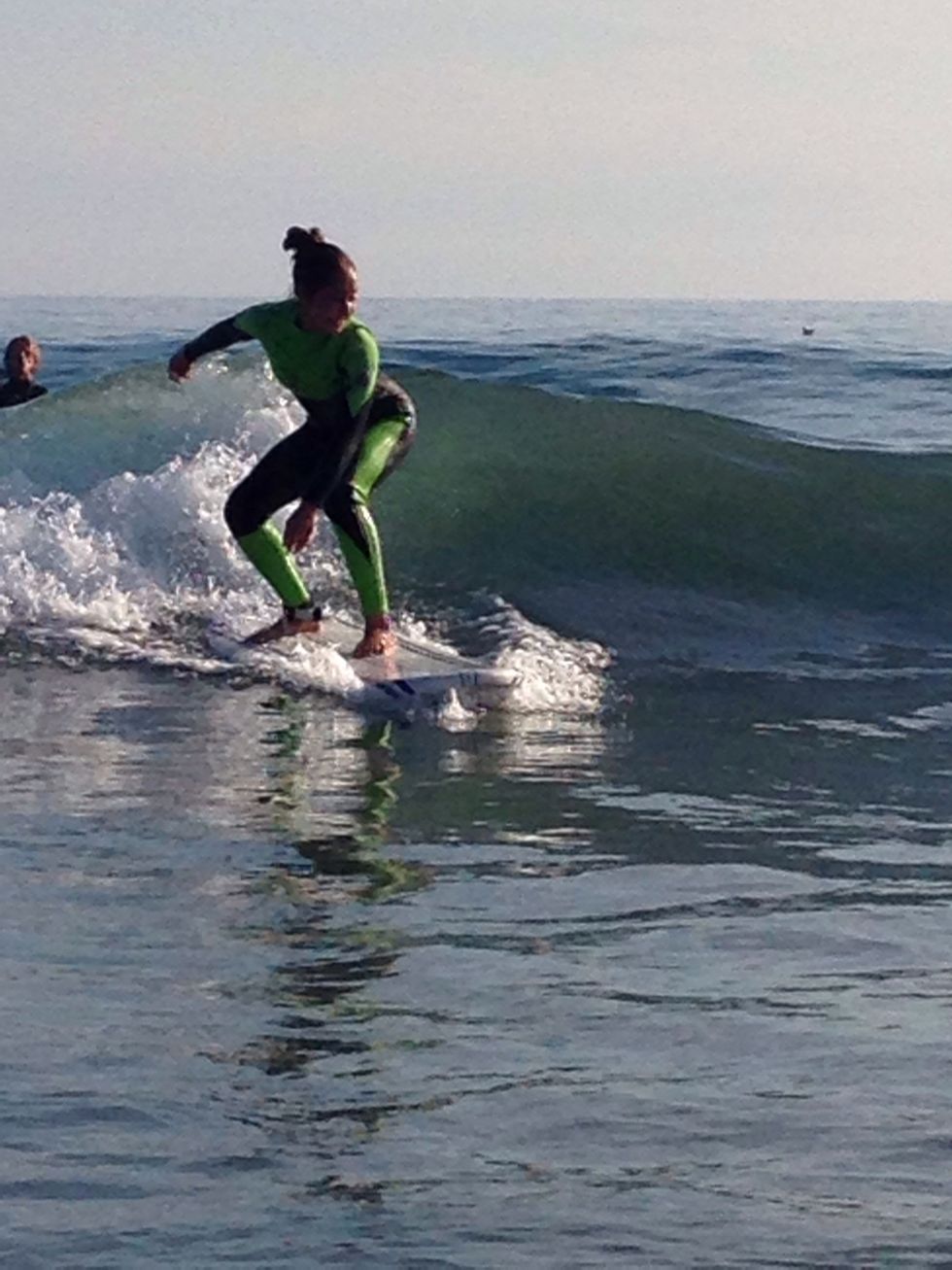 When I first surfed the moment I stood up I knew one day I want to do it for the rest of my life. Of course I live in Illinois, but the drive to do what I love was bigger than any mountain!