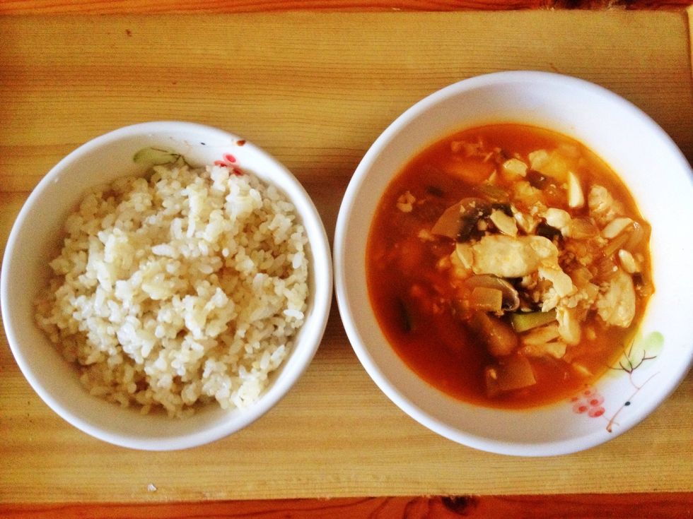 When I was young, my mom used to always cook this dish for me when I was extra tired or having some cold symptoms. It usually took care of my sore throat right away. Lol!! Enjoy!! :)