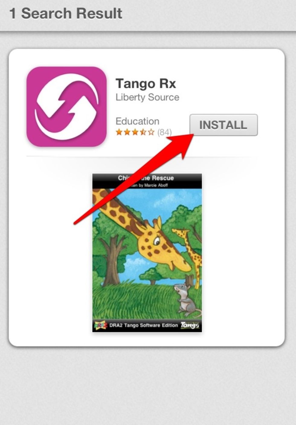 When it appears, the button will either say "Free" or "Install". Touch it.