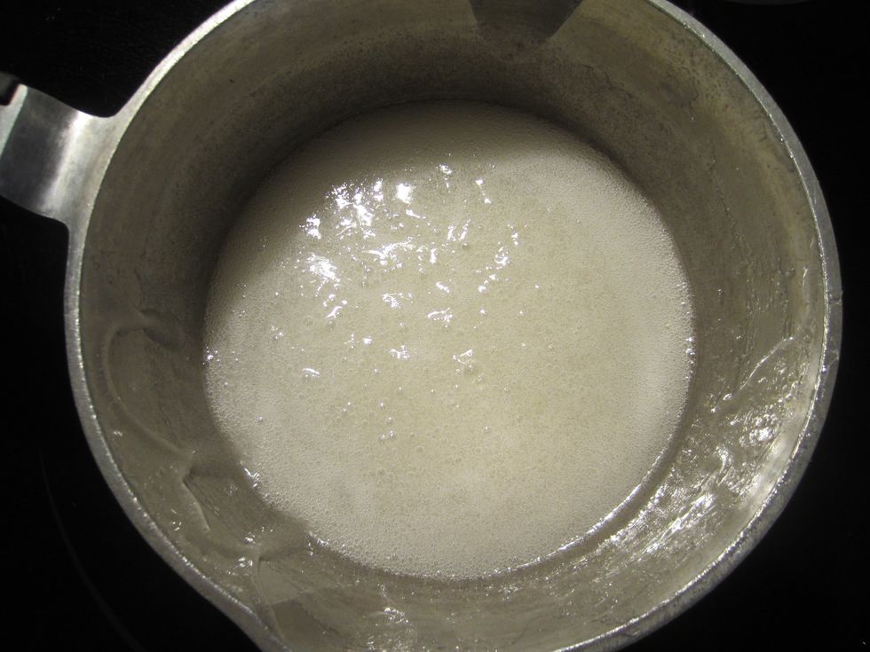 When it begins to boil, remove from the the burner.