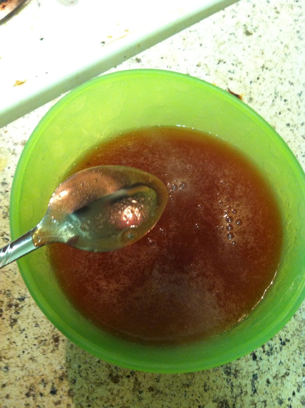 When it coats the back of a spoon, and you can draw a line in it with your finger, it's done. You could go thicker I wanted to put it in a squeeze bottle. Use over pancakes, ice cream, cake, anything.