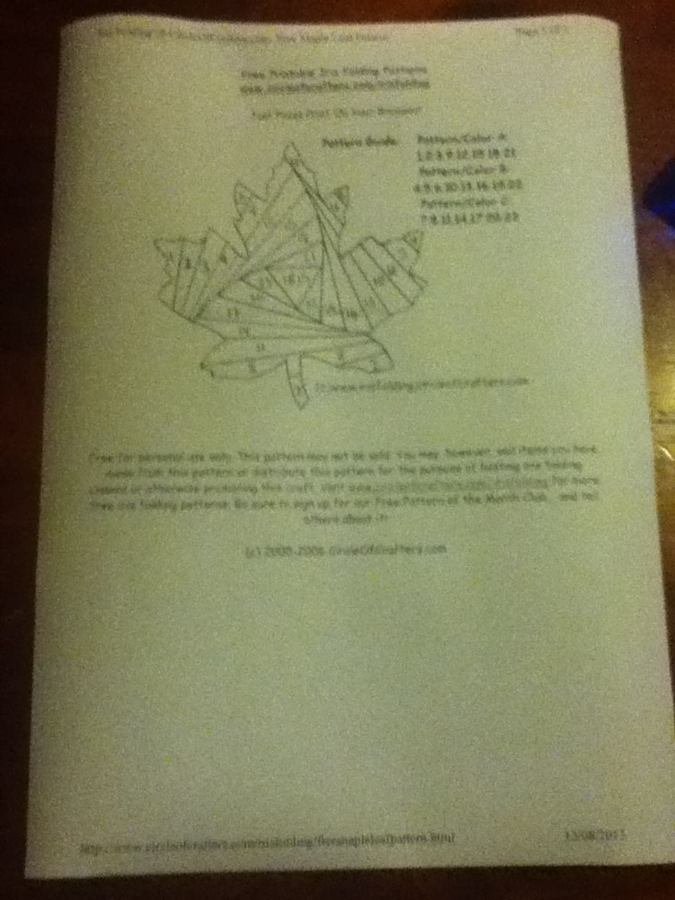 When it comes out of the printer is should look like this