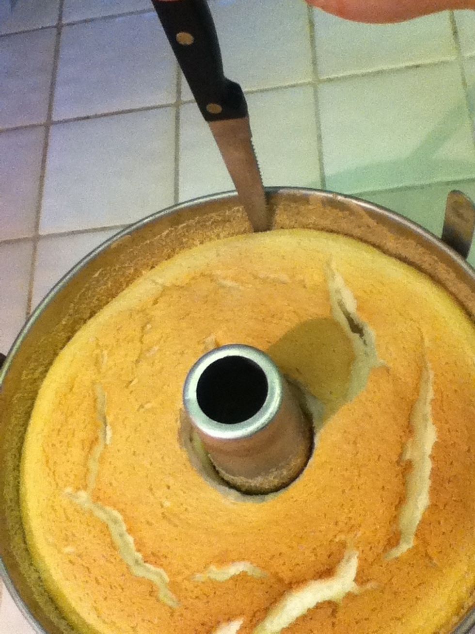 When it is cool, run a knife around the edge to loosen it.