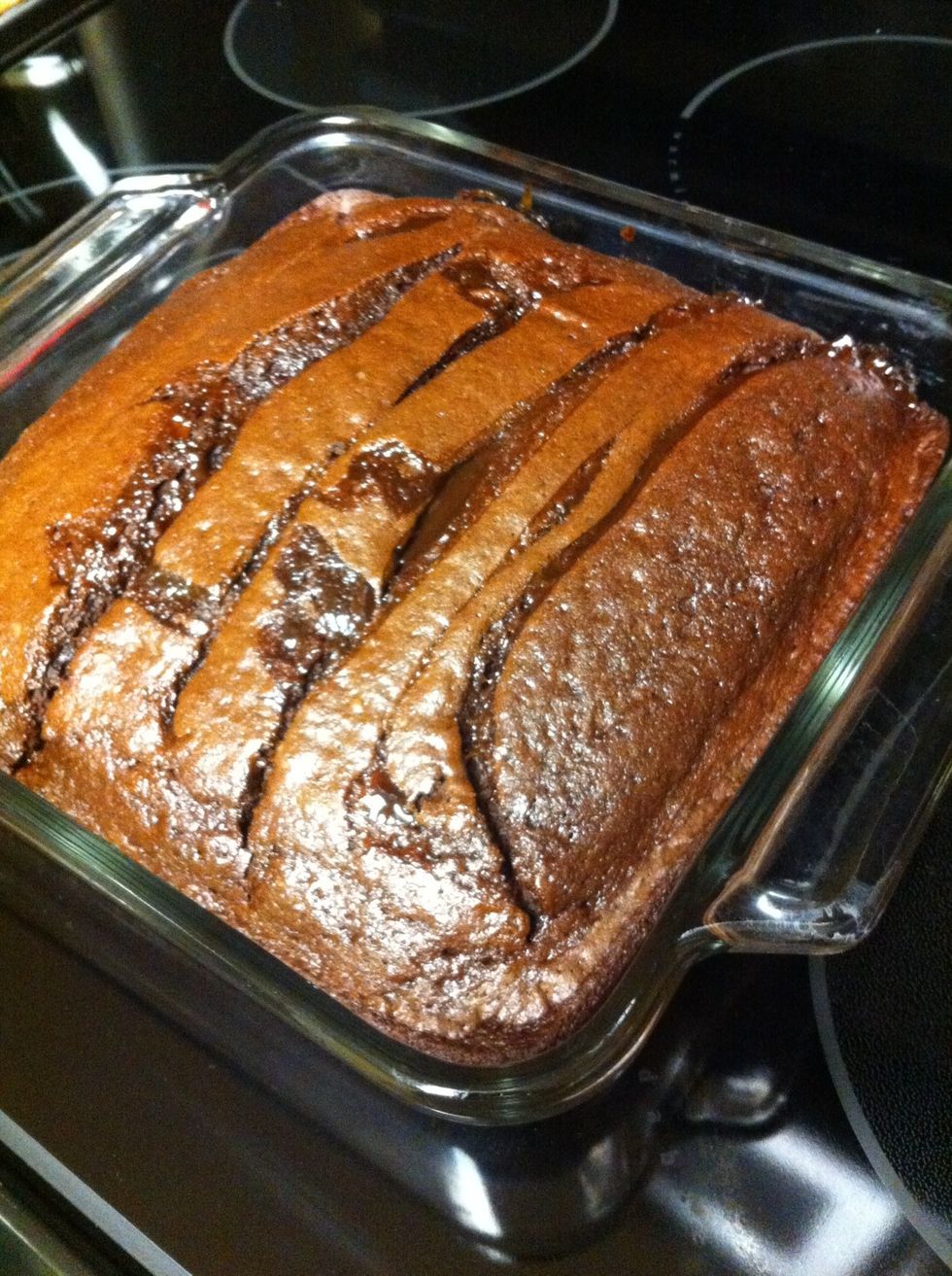 When it is done baking it should look like this