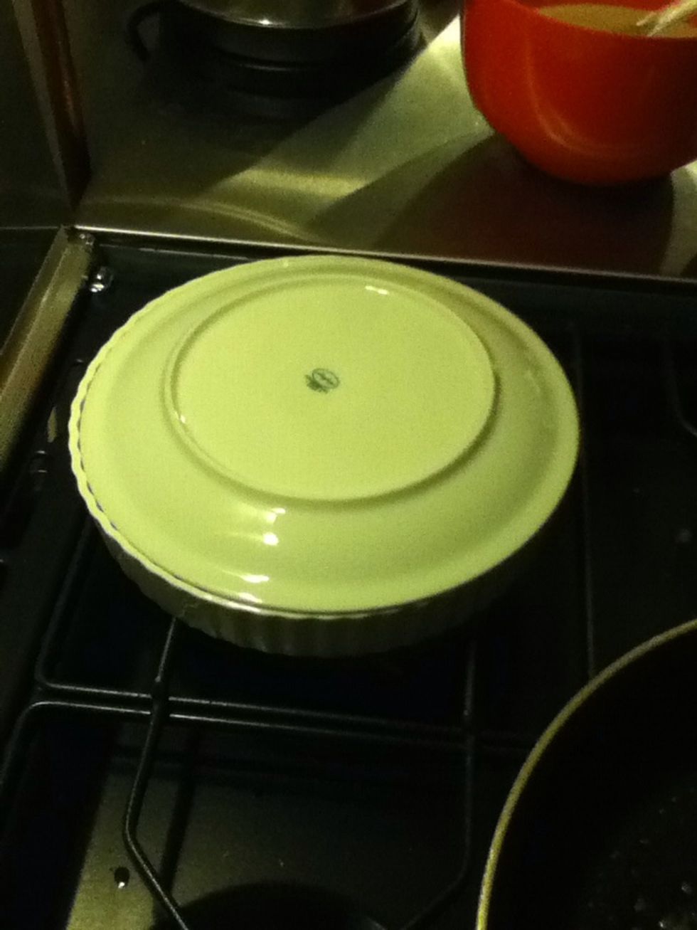 When it is done, move it to the plate and put another plate on the top to keep the heat inside