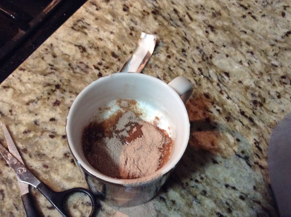 When it is poured in it should look something like this