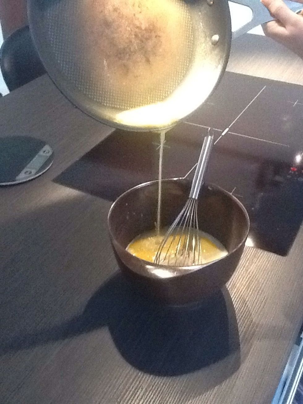 When it's all melted, add it to your dough.