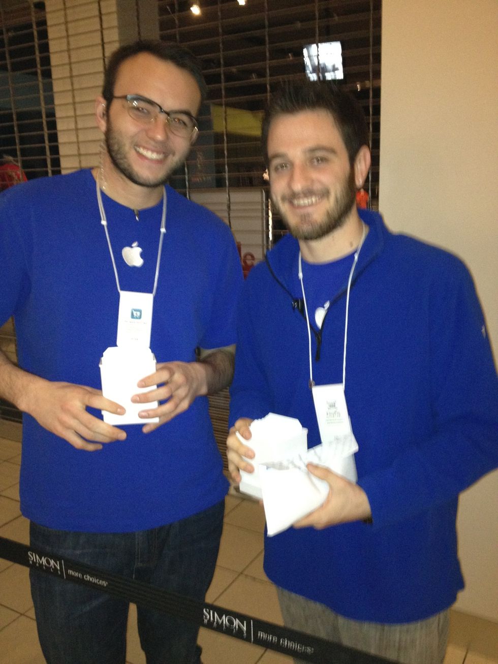 when it's close to open, some locations hand out cards so you know they have your model in stock while you wait.